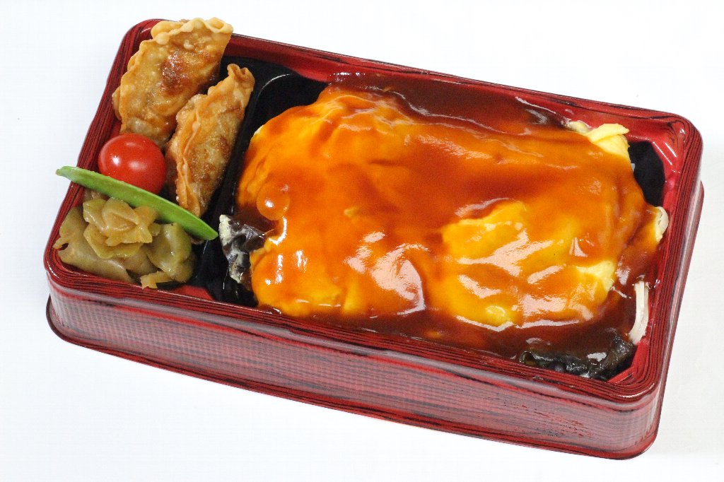 揚げ餃子と天津飯弁当